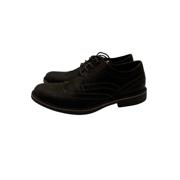 NEW Anatomic & Co Gel Leather Wingtip Shoes Brown Bulldog Cushioned Mens 7.5 main image 6